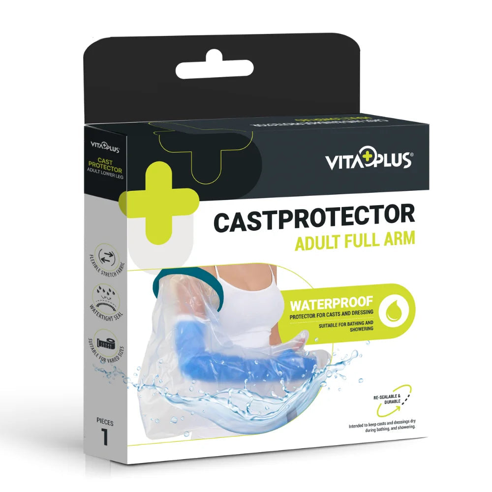 VitaPlus Cast Protector – Comfi-Fit Full Arm | Waterproof Cast Cover for Shower & Bath – Adult Size | Reusable & Comfortable