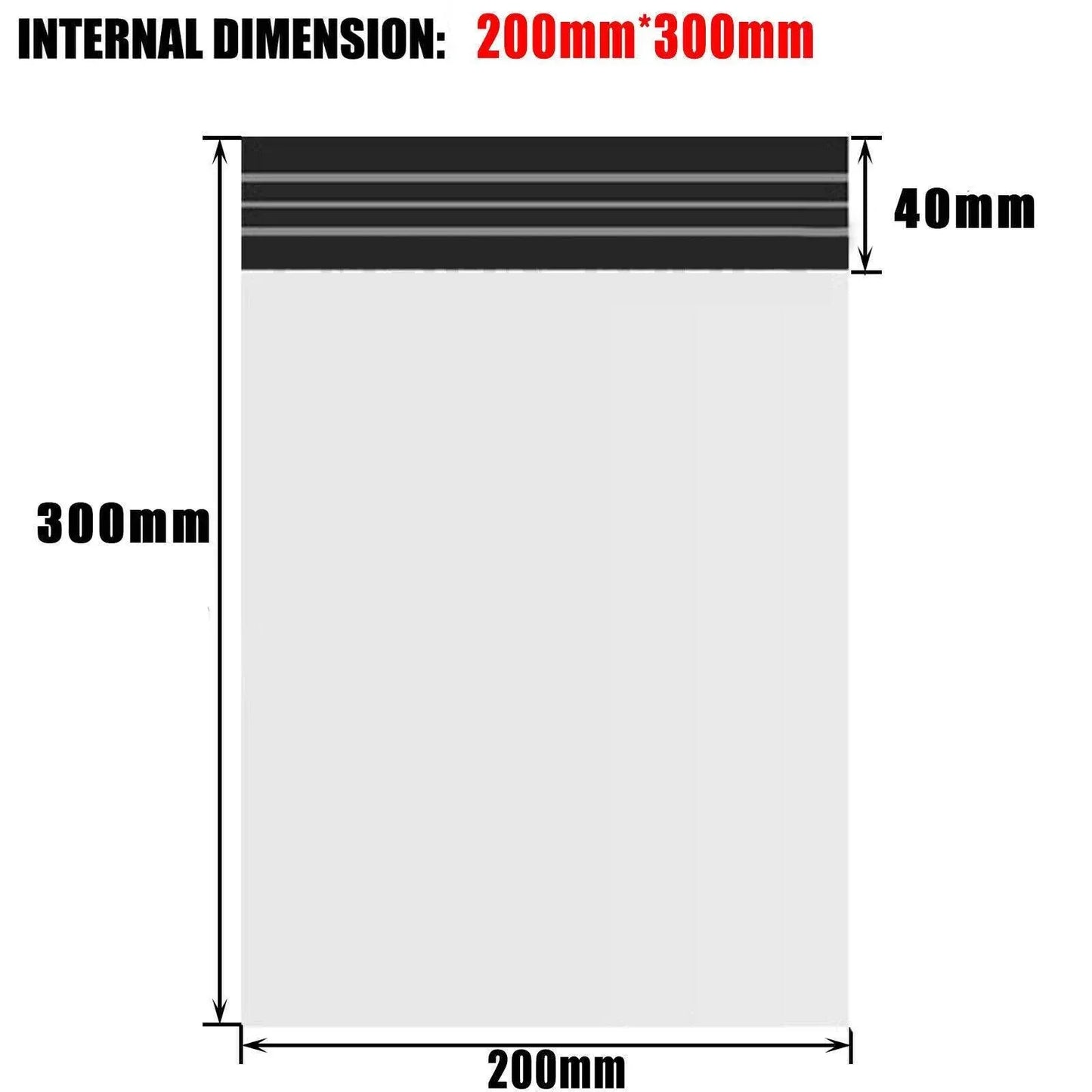 Poly Mailer Bags Mailing Satchel Plastic Courier Self Sealing Packing - 50*60cm *100 PCS