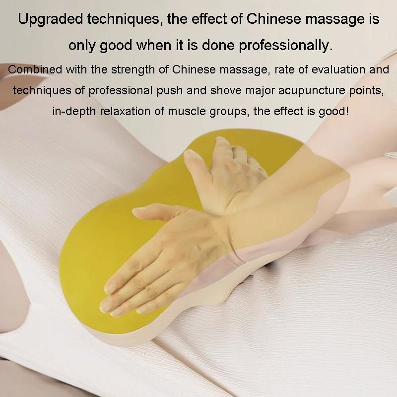 Multi-Function Lumbar Massager Hot Waist Massage Pillow Gray - Plug-In Model Yellow