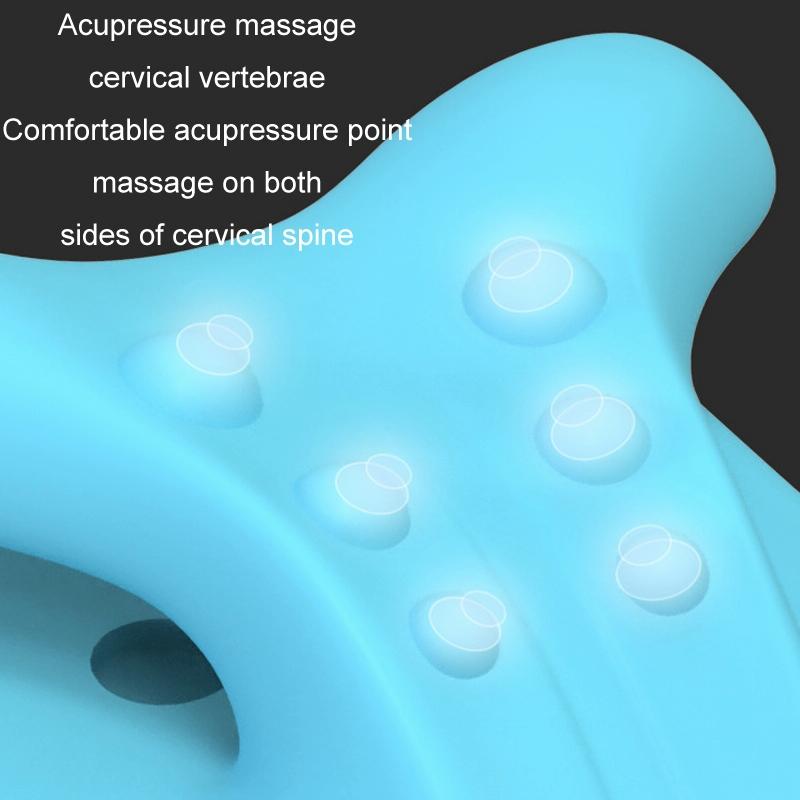 Cervical Spondylosis Correction Pillow Blue Cow Horns - 877 Usb Electric Heating Black