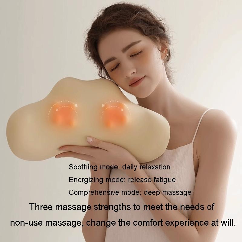 Multi-Function Lumbar Massager Hot Waist Massage Pillow Gray - Charging Model Yellow