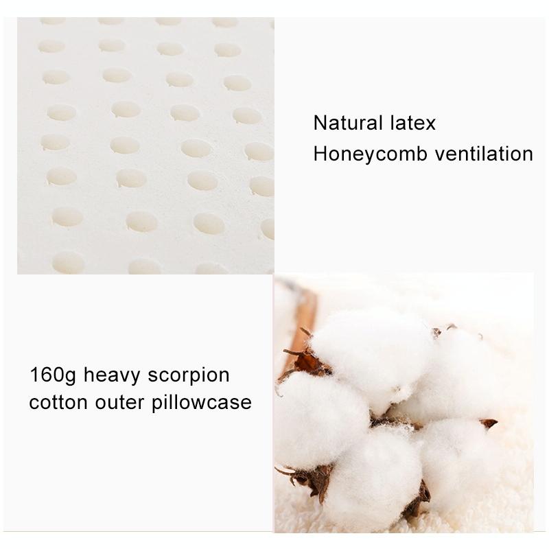 8H Z2 Natural Latex Pillow Soft & Breathable With Cotton Pillowcase