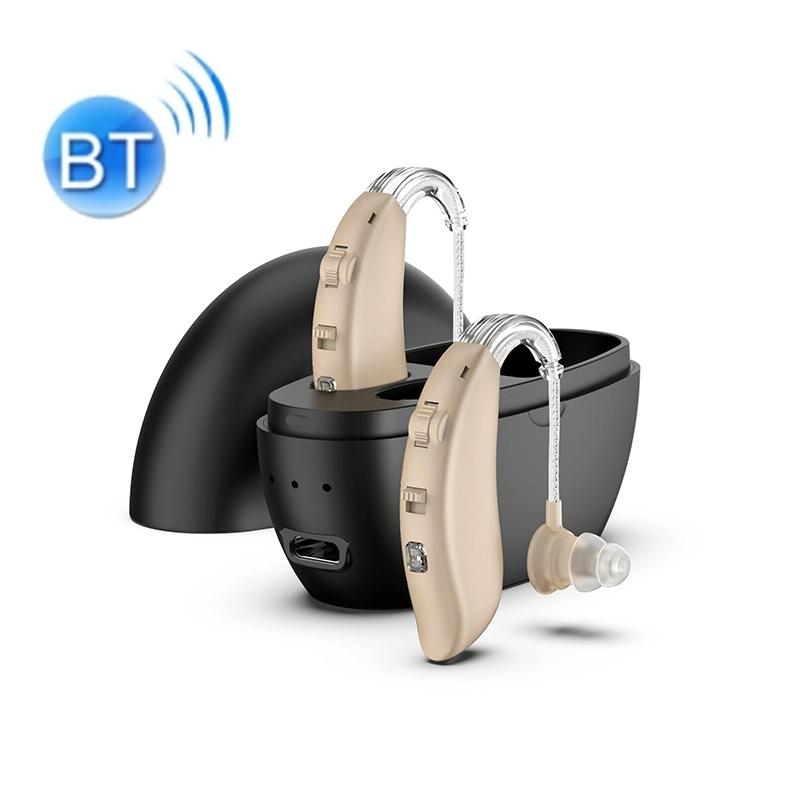 Rechargeable Hearing Aid Amplifier With Charging Pod Skin / Black