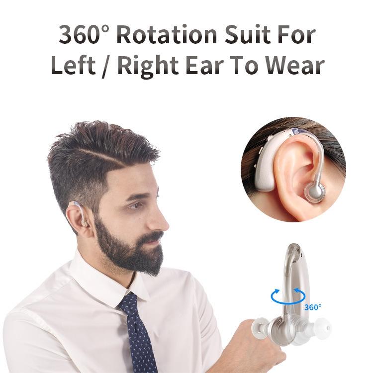 Earhook Hearing Aid With Usb Charging Noise Reduction - Skin-Colour
