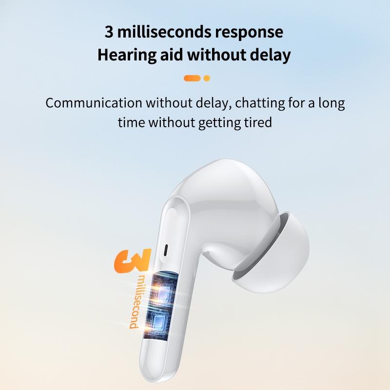 Smart Ai Bluetooth 5.3 In Ear Hearing Aid - Black