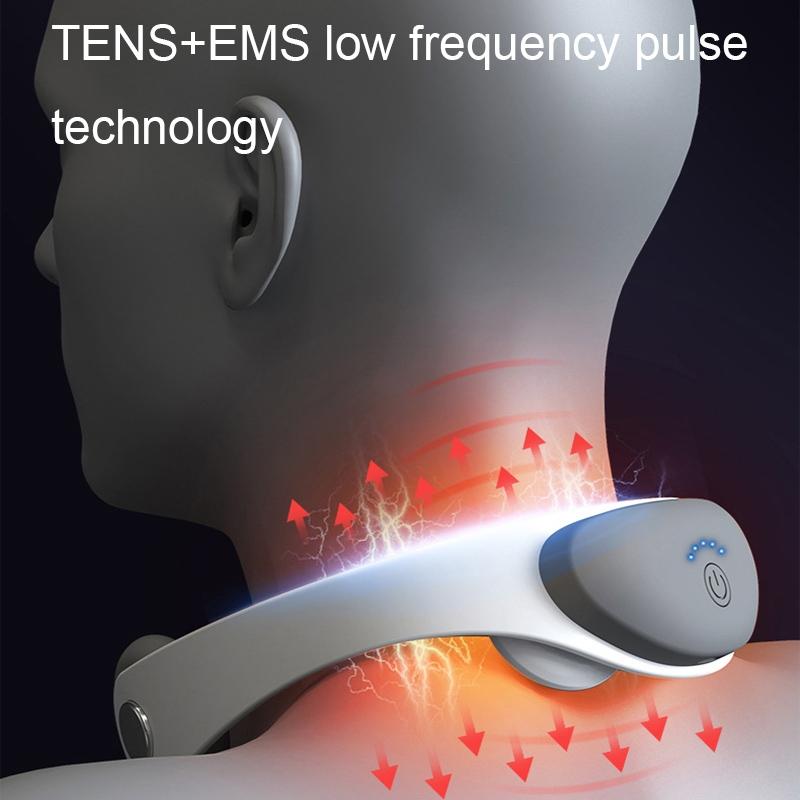 Microcurrent Cervical Massager Tens Neck Pulse Device White Tens Machine