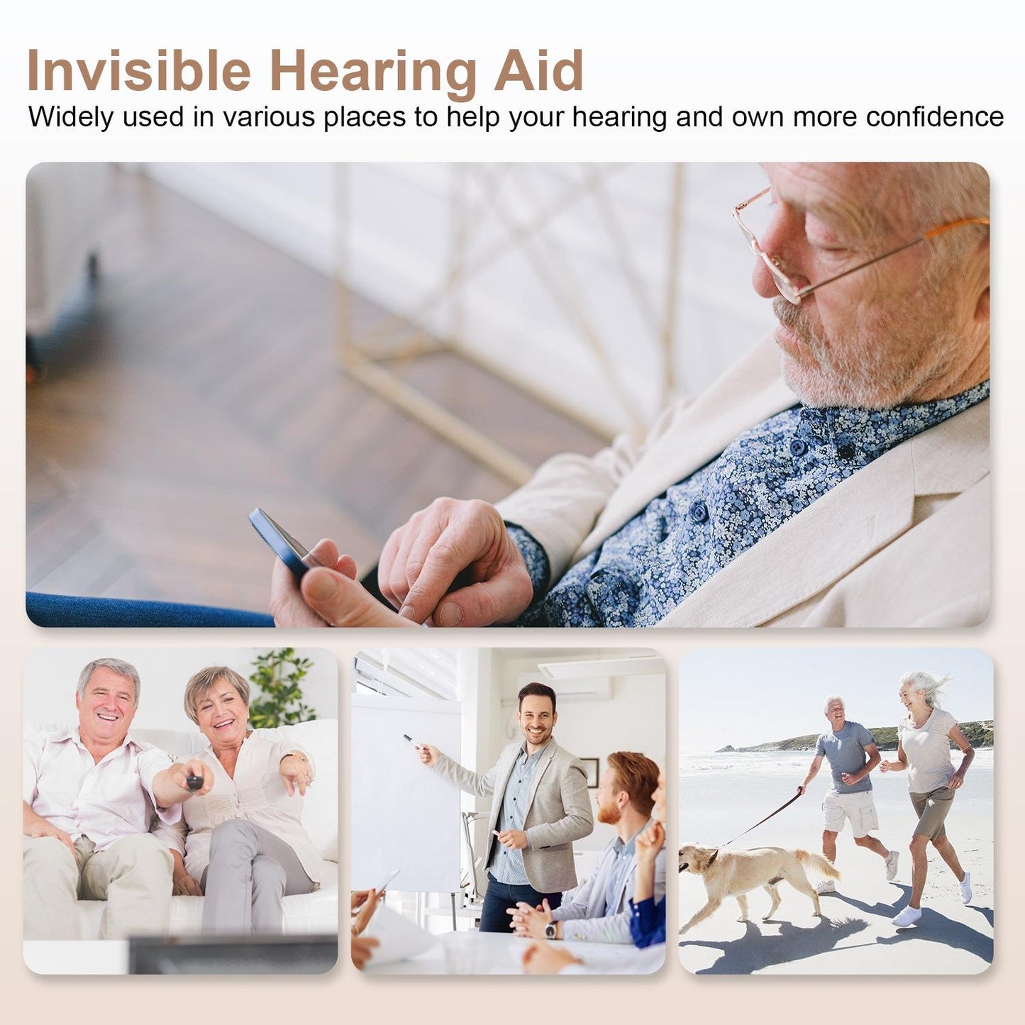 Digital In Ear Tws Hearing Aid Rechargeable & Invisible - Skin Colour