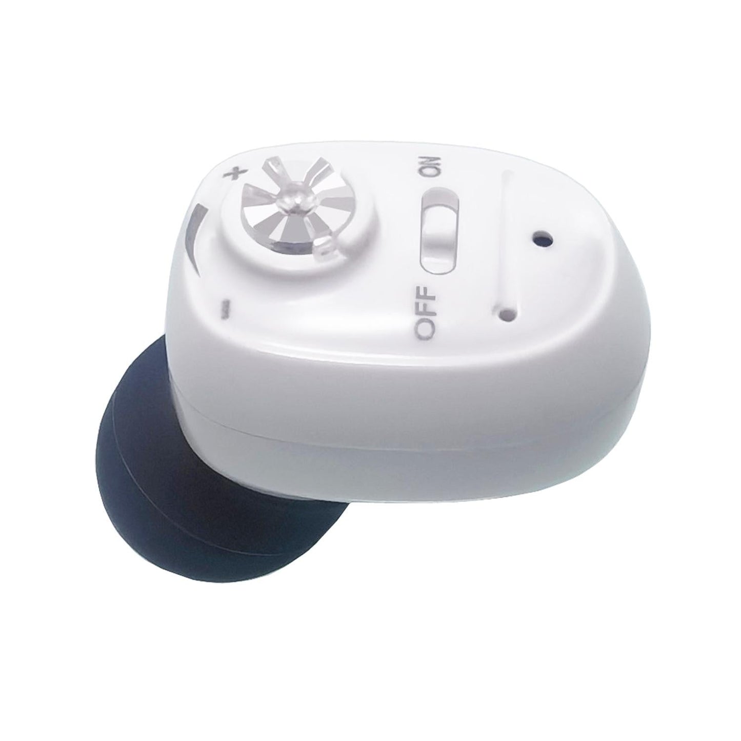Compact In Ear Hearing Aid Amplifier White