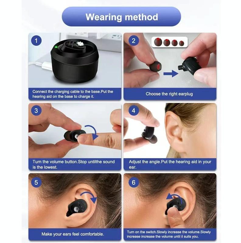 Rechargeable Invisible Cic Hearing Aid Skin Color