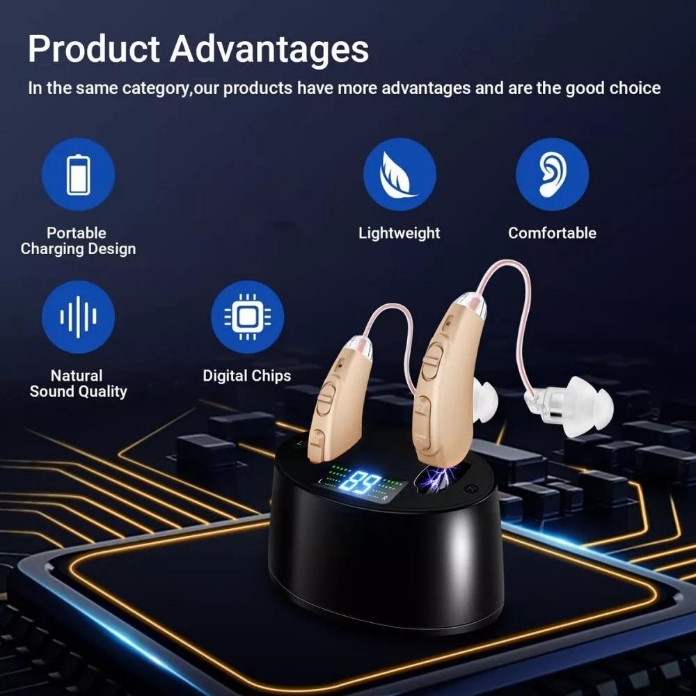 Mini Rechargeable Hearing Aid Invisible Sound Amplifier Skin Color