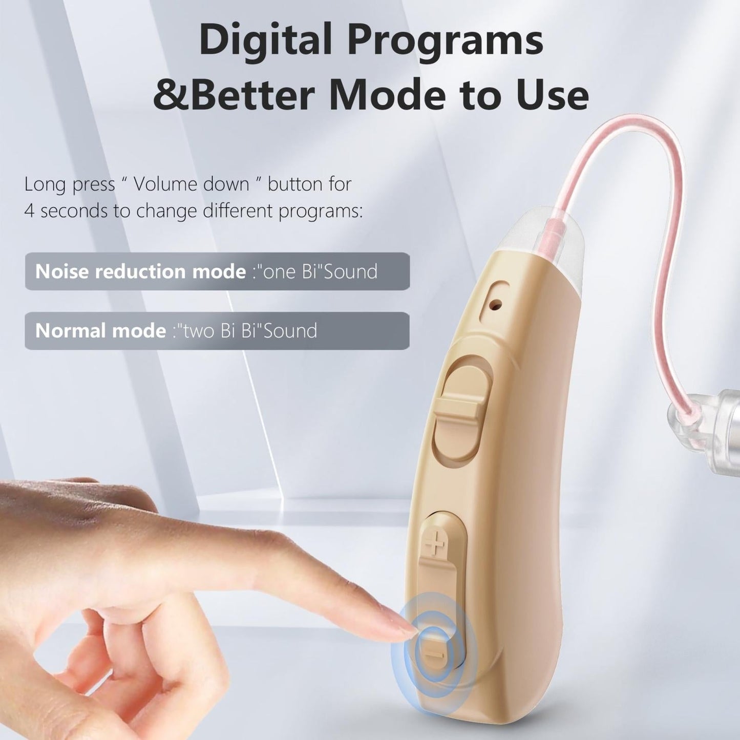 Mini Rechargeable Hearing Aid Invisible Sound Amplifier Skin Color