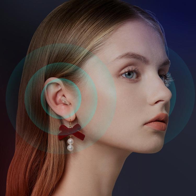 Digital Hearing Aid With Display & Charging - Red Blue + Black Compartment