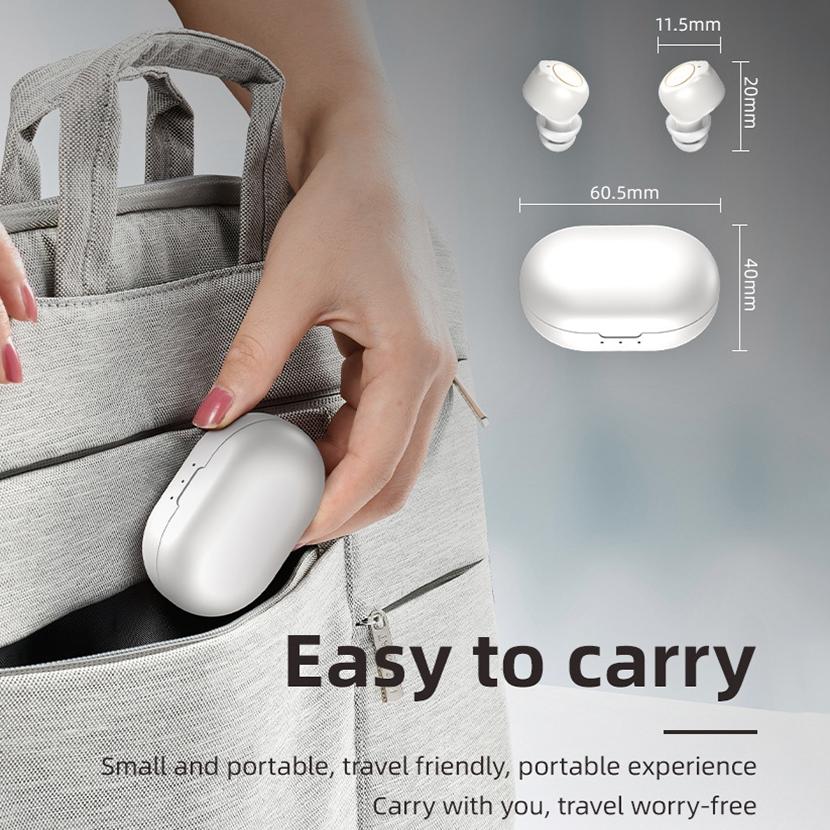 Wireless Magnetic Hearing Aid Elderly Sound Amplifier - Skin-Colour + Black