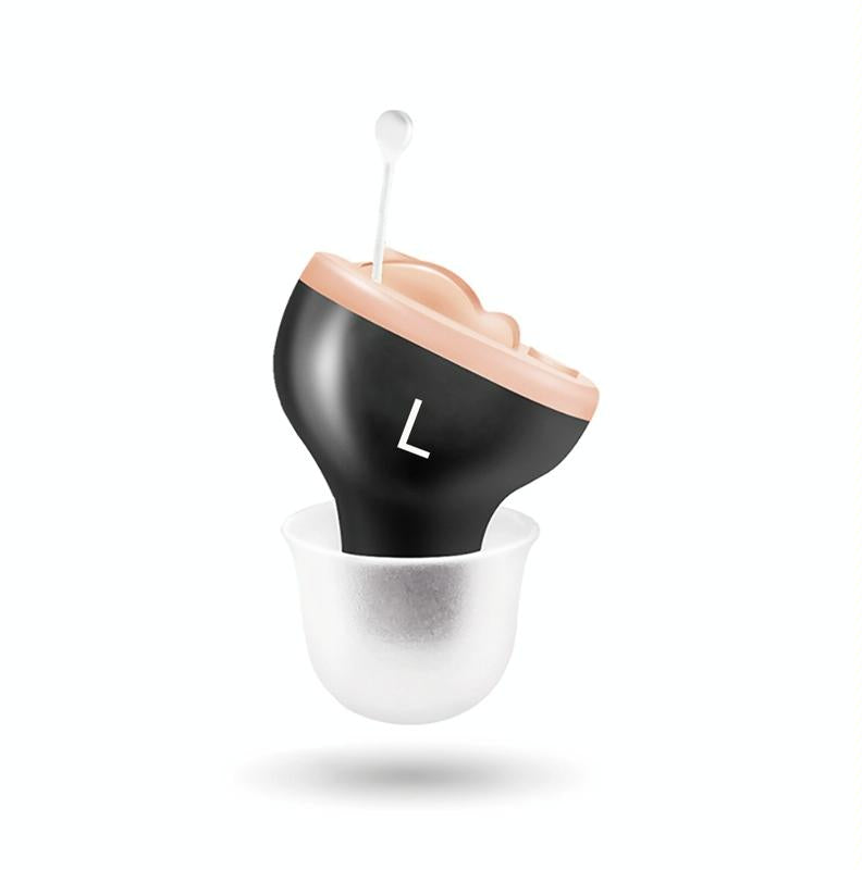 Digital Noise Canceling Hearing Aid Left Ear - Right Ear Black