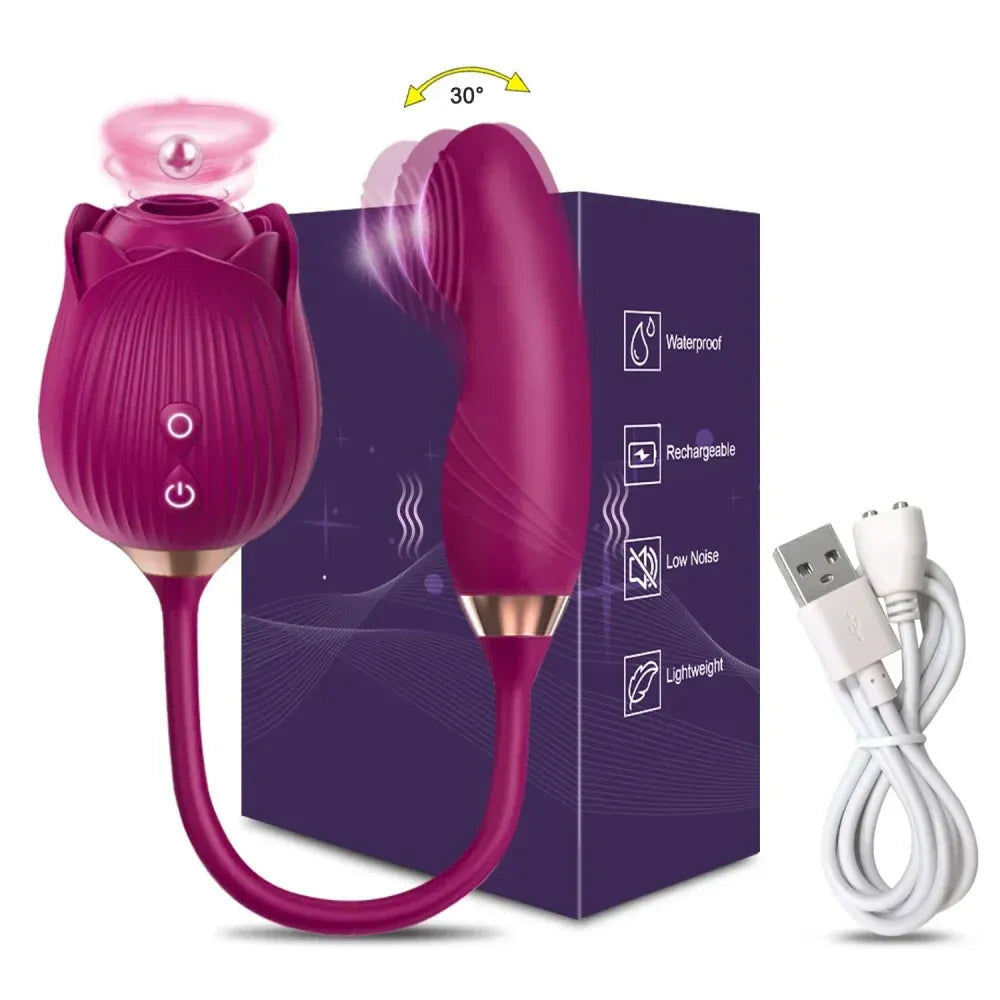 Clit Sucker Vibrator for Women G Spot Stimulation Nipple Play - Purple