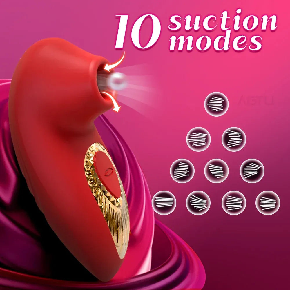 10 Modes Clit Sucker Vibrator Female Masturbator Nipple Stimulator - Gm41 Black