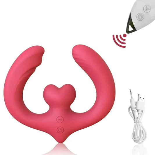 Remote Control Double Ended Vibrator for Women G Spot Nipple Stimulation