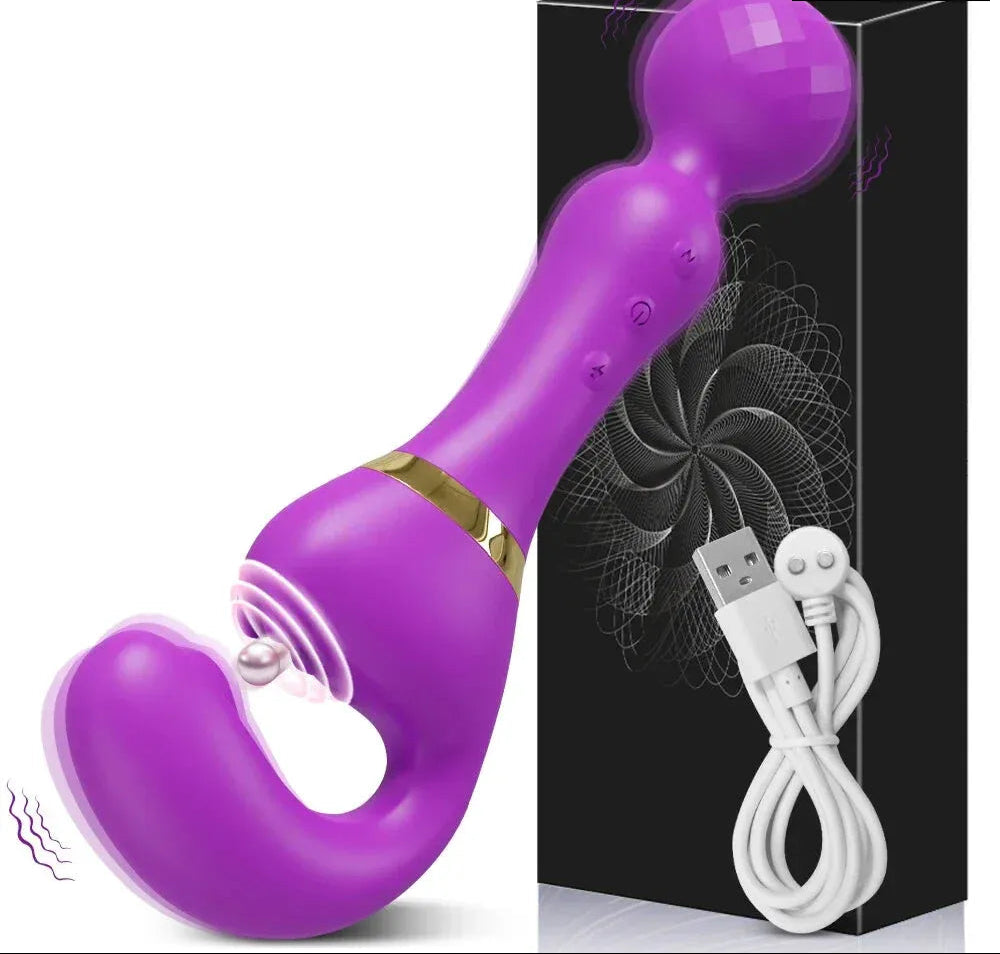 3 In 1 Vagina Vibrator for Women G Spot Nipples Stimulation - Av012 Purple