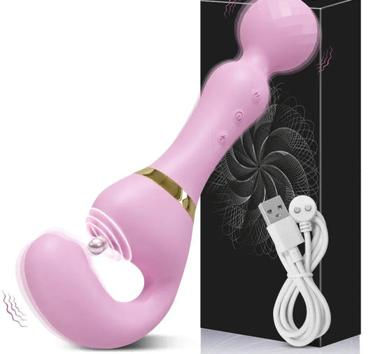 3 In 1 Vagina Vibrator for Women G Spot Nipples Stimulation - Pink