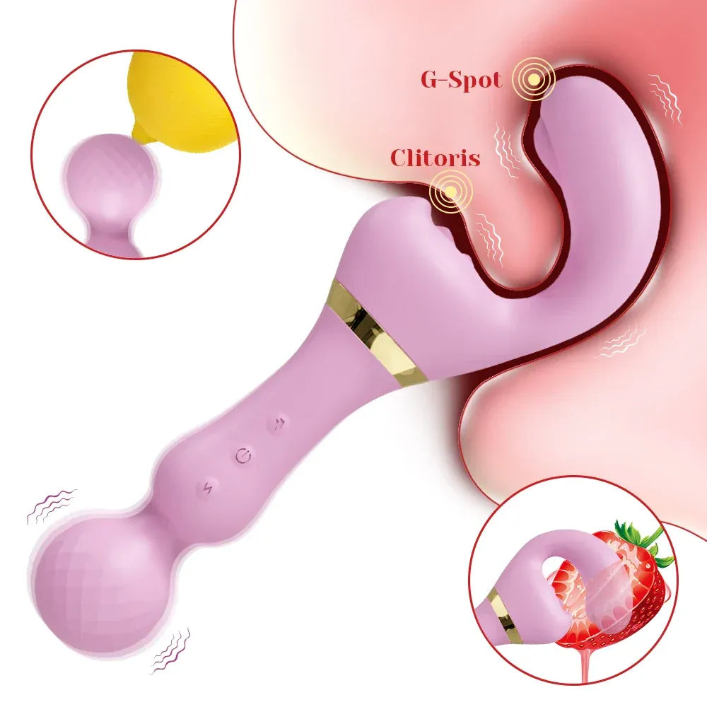 3 In 1 Vagina Vibrator for Women G Spot Nipples Stimulation - Skin