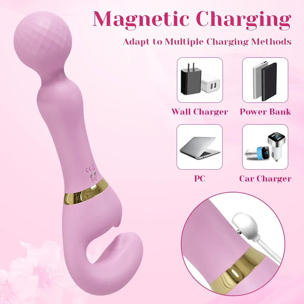 3 In 1 Vagina Vibrator for Women G Spot Nipples Stimulation - Skin