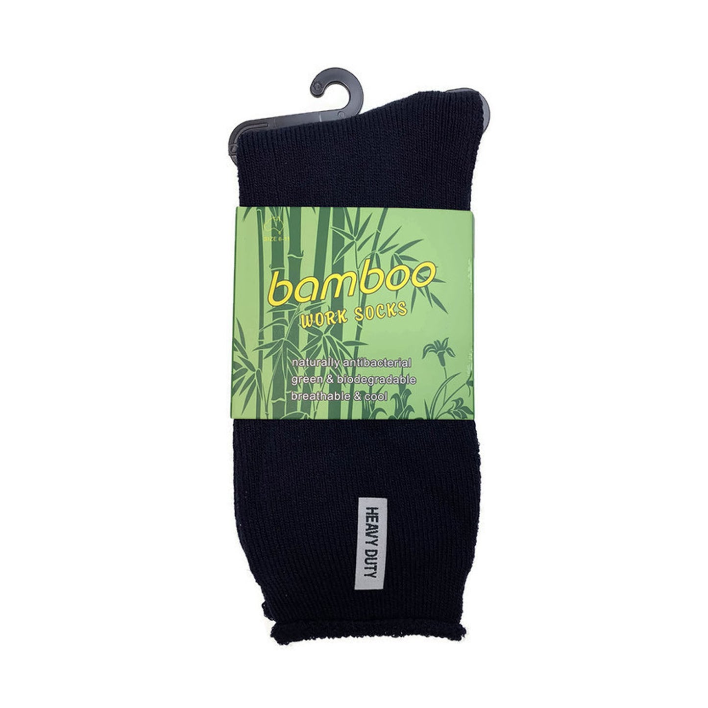 3 Pairs Premium Bamboo Mens Work Socks - Heavy Duty Cushion Bulk Assorted 11-14