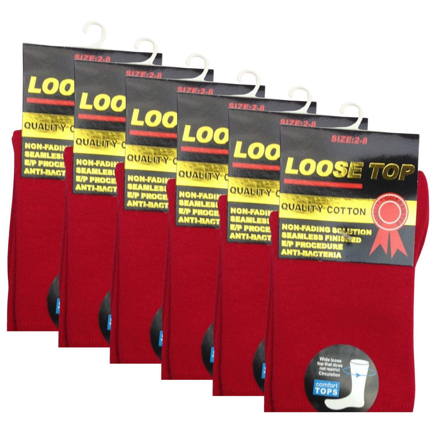 6x Pair COTTON Rich LOOSE TOP SOCKS Dress Medical Circulation Diabetic Comfort - -