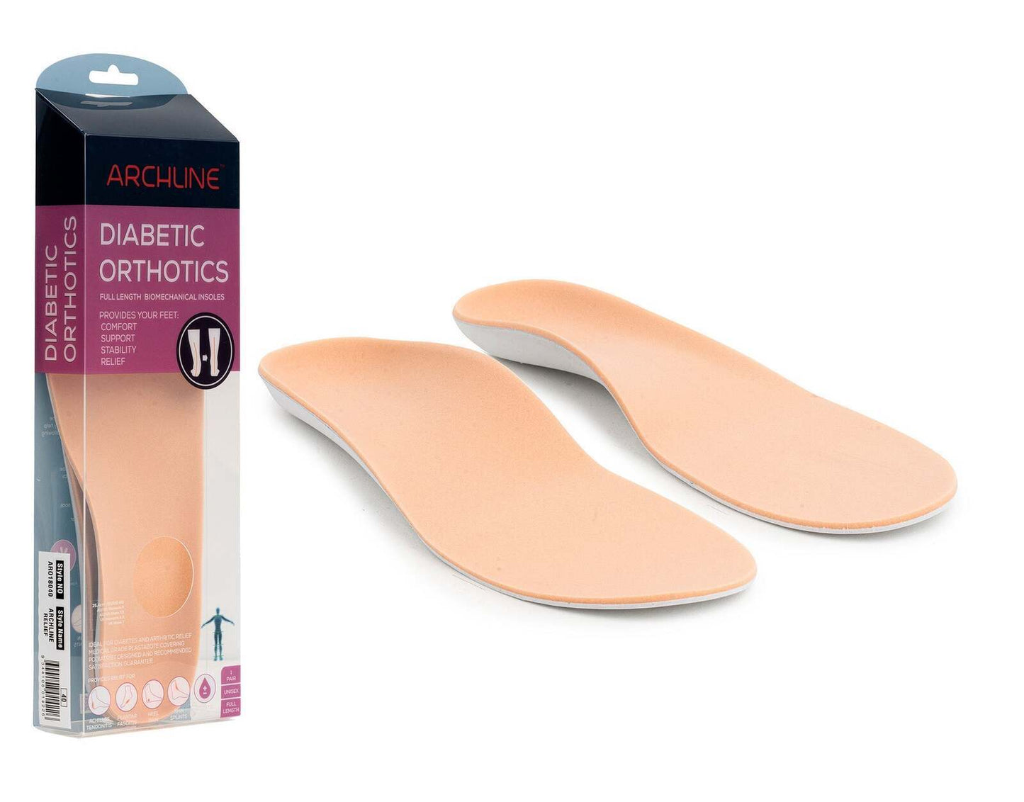 Archline Insoles Orthotics Full Length Arch Support Diabetics Plantar Fasciitis