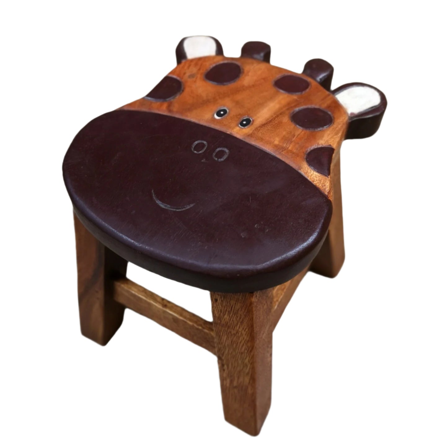 Premium Kids Wooden Giraffe Stool – Handmade Solid Wood Toilet Training and Step Stool