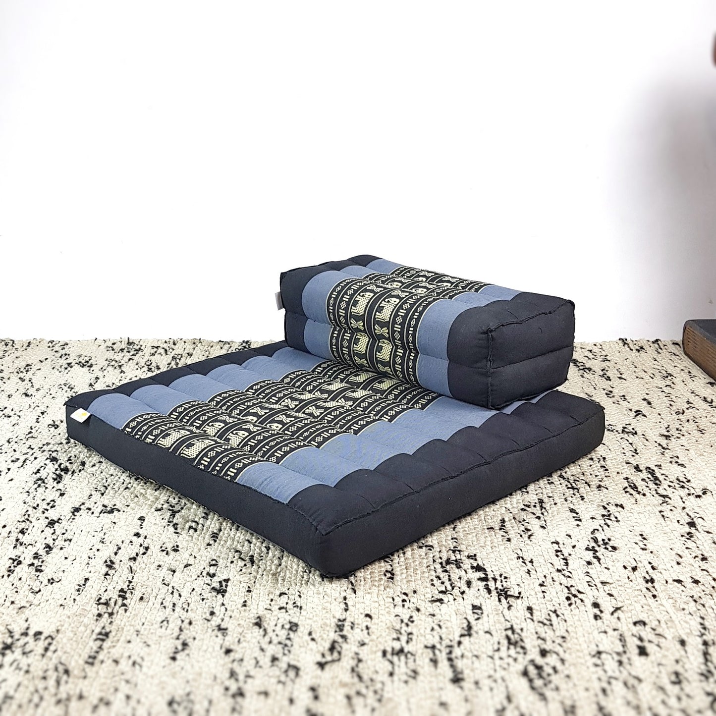 Handmade Meditation Cushion & Seating Block Set – Organic Kapok Thai Floor Cushion for Posture Support