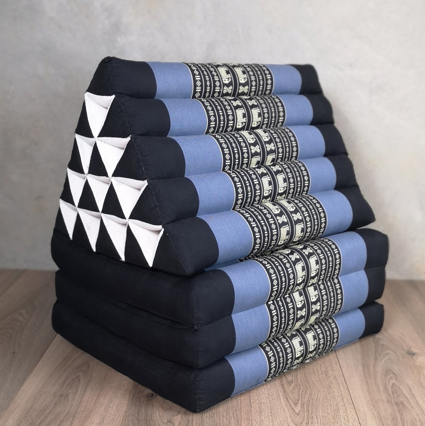 Jumbo Thai Triangle Pillow 3‑Fold – Handmade Kapok Daybed Cushion | Fold-Out Floor Mattress