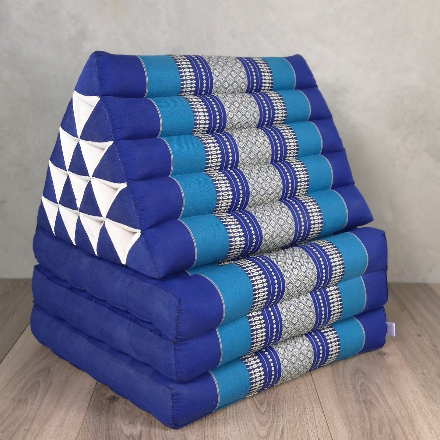 Jumbo Thai Triangle Pillow 3‑Fold – Handmade Kapok Daybed Cushion | Fold-Out Floor Mattress