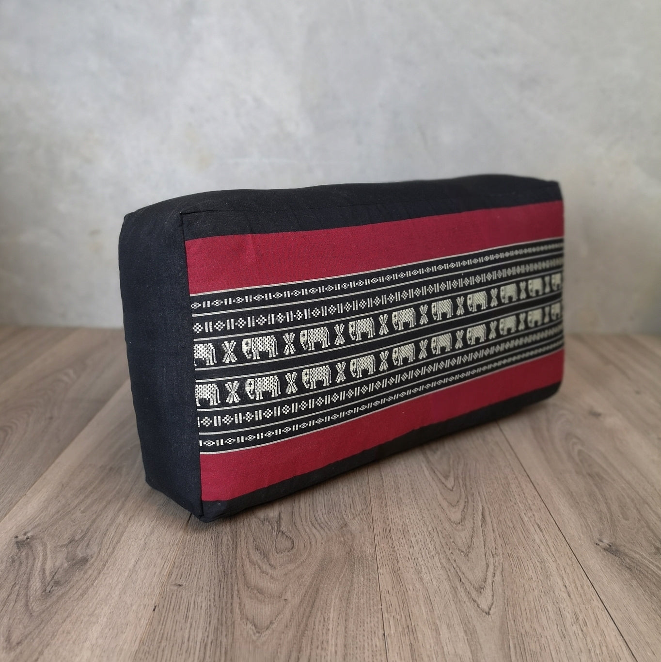 Handmade Oblong Meditation Cushion – Organic Kapok Filled Yoga Bolster Prop for Back Support and Shavasana