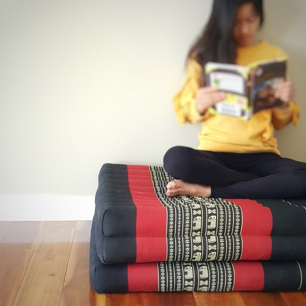 Queen Size Foldable Mattress – 100% Natural Kapok Fibre | Handmade Thai Cotton | Indoor/Outdoor Daybed