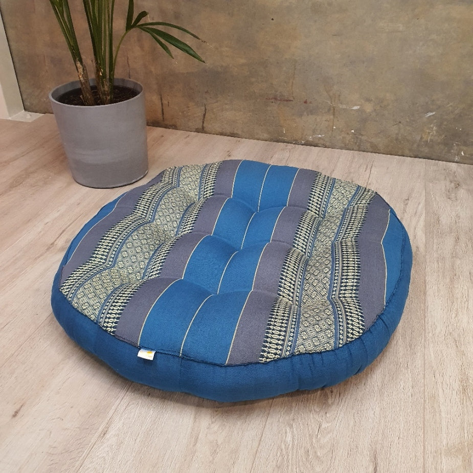 Jumbo Zafu Meditation Cushion – 75cm Round Floor Cushion | Handmade Thai Seat with Natural Kapok Filling