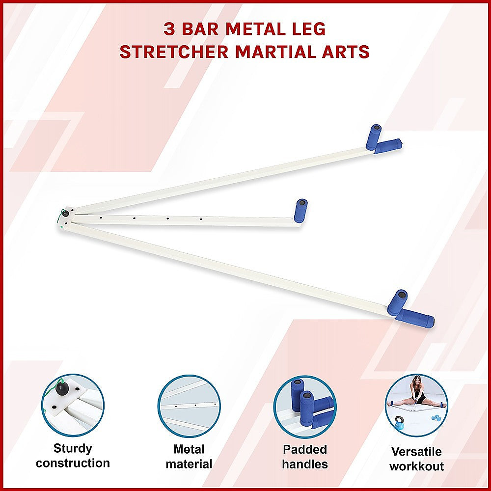 3-Bar Leg Stretcher for Martial Arts & Splits - Increase Flexibility, Strength & Range of Motion