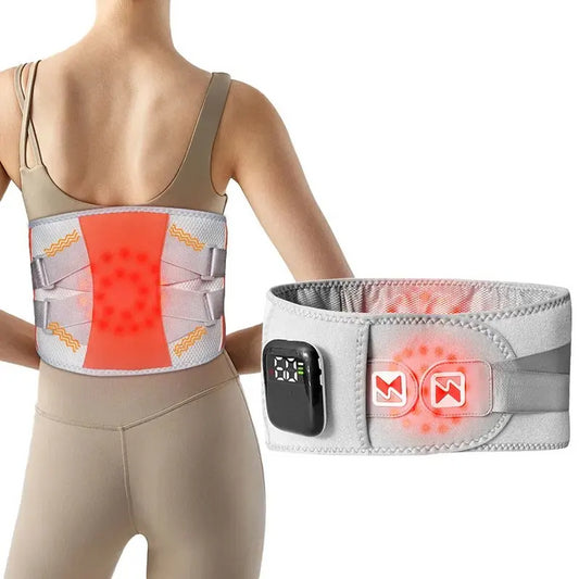 Wireless Heated Waist Massager with Lumbar Support – Smart Back Pain Relief Device