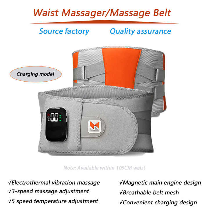Wireless Heated Waist Massager with Lumbar Support - Smart Back Pain Relief Device