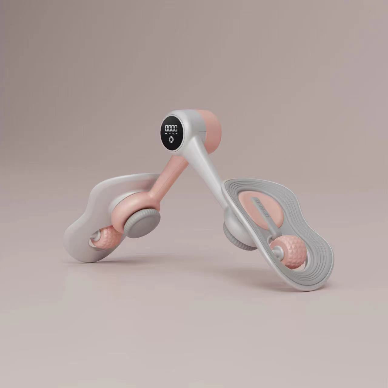 Pink Multi-Function Pelvic Floor Muscle Trainer – LCD Display, 360° Rotatable Thigh Trimmer for Postpartum Recovery