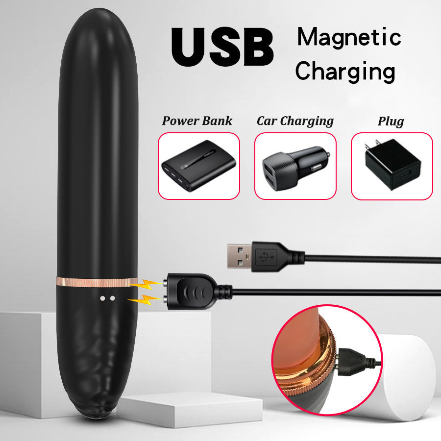 White Automatic Thrusting Vibrator with Suction Base - Hands-Free Telescopic Massager for Women