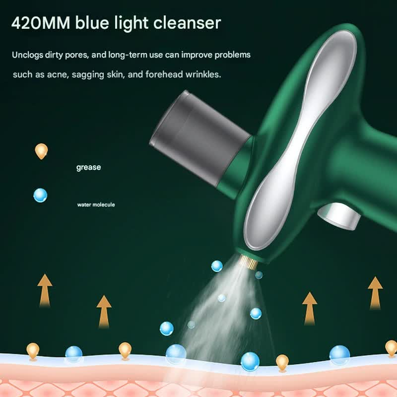 Portable Nano Facial Steamer & Oxygen Sprayer with Red/Blue Light Therapy (pink)