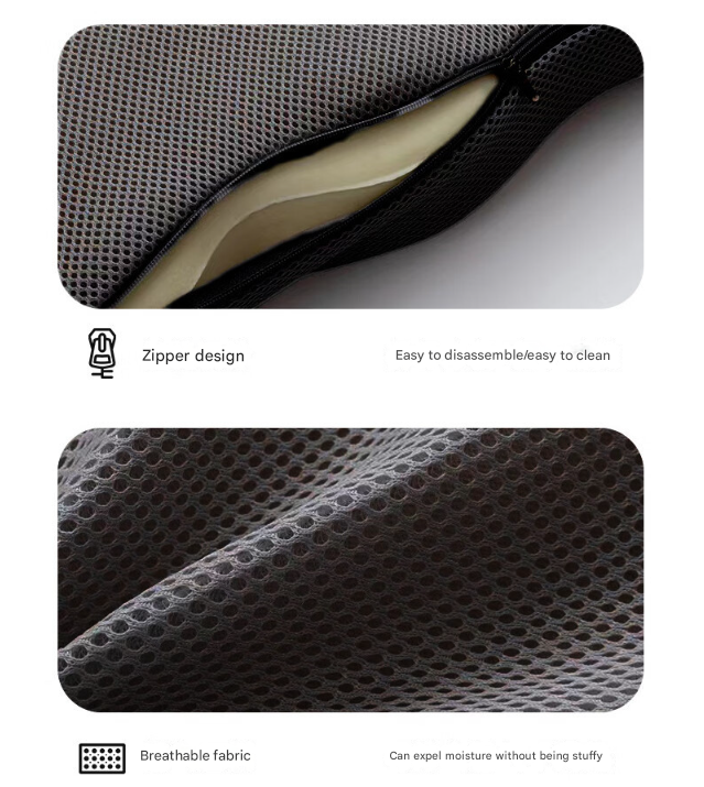 Ergonomic U-Shaped Memory Foam Seat Cushion - Coccyx Relief & Posture Support with Breathable Cover