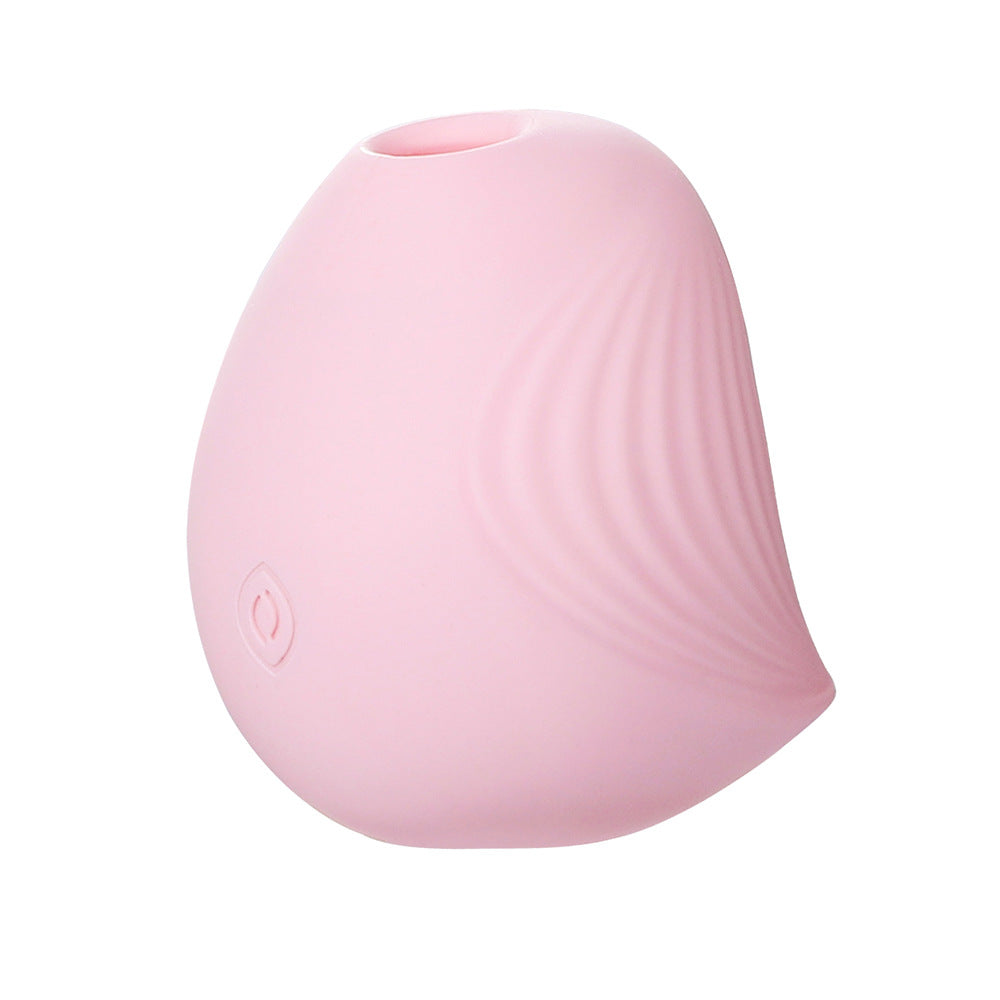 Pink Macaron-Style Women's Suction Vibrator - Compact Foreplay Massager for Intimate Pleasure