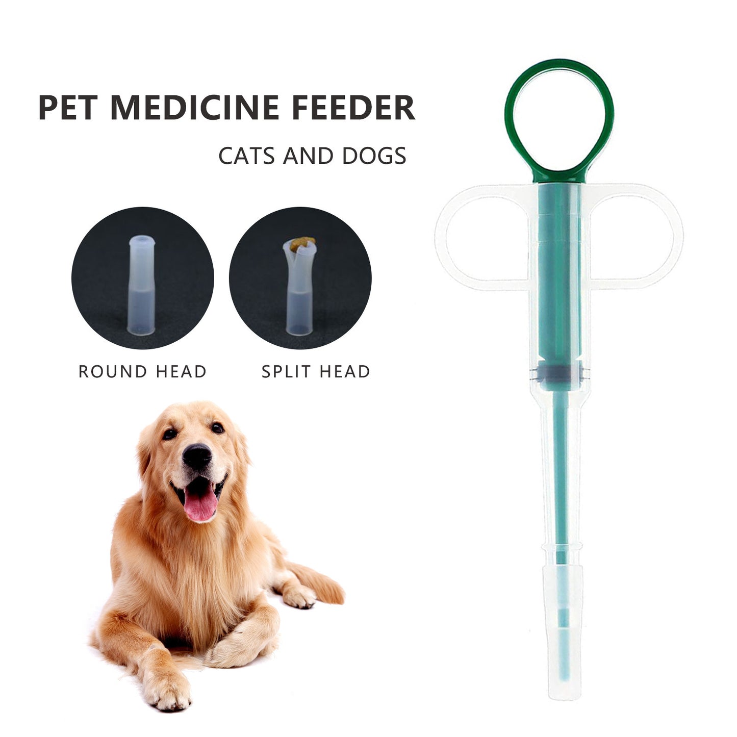 5-Pack 160mm Blue Pet Pill Shooter – Soft Silicone Tip Feeder for Cats Dogs
