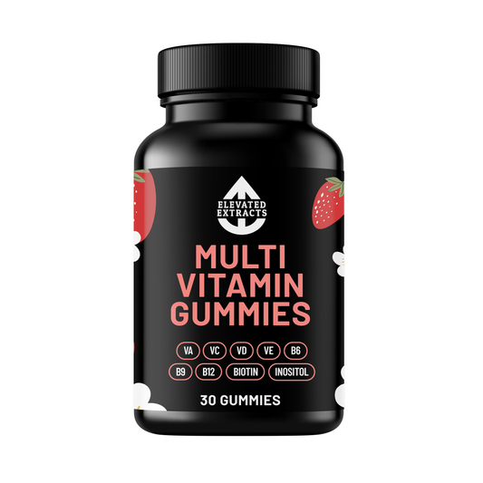 Elevated Extracts Multi-Vitamin Gummies – Daily Wellness with A, B, C, D, E, Biotin & Inositol | 30 Gummies