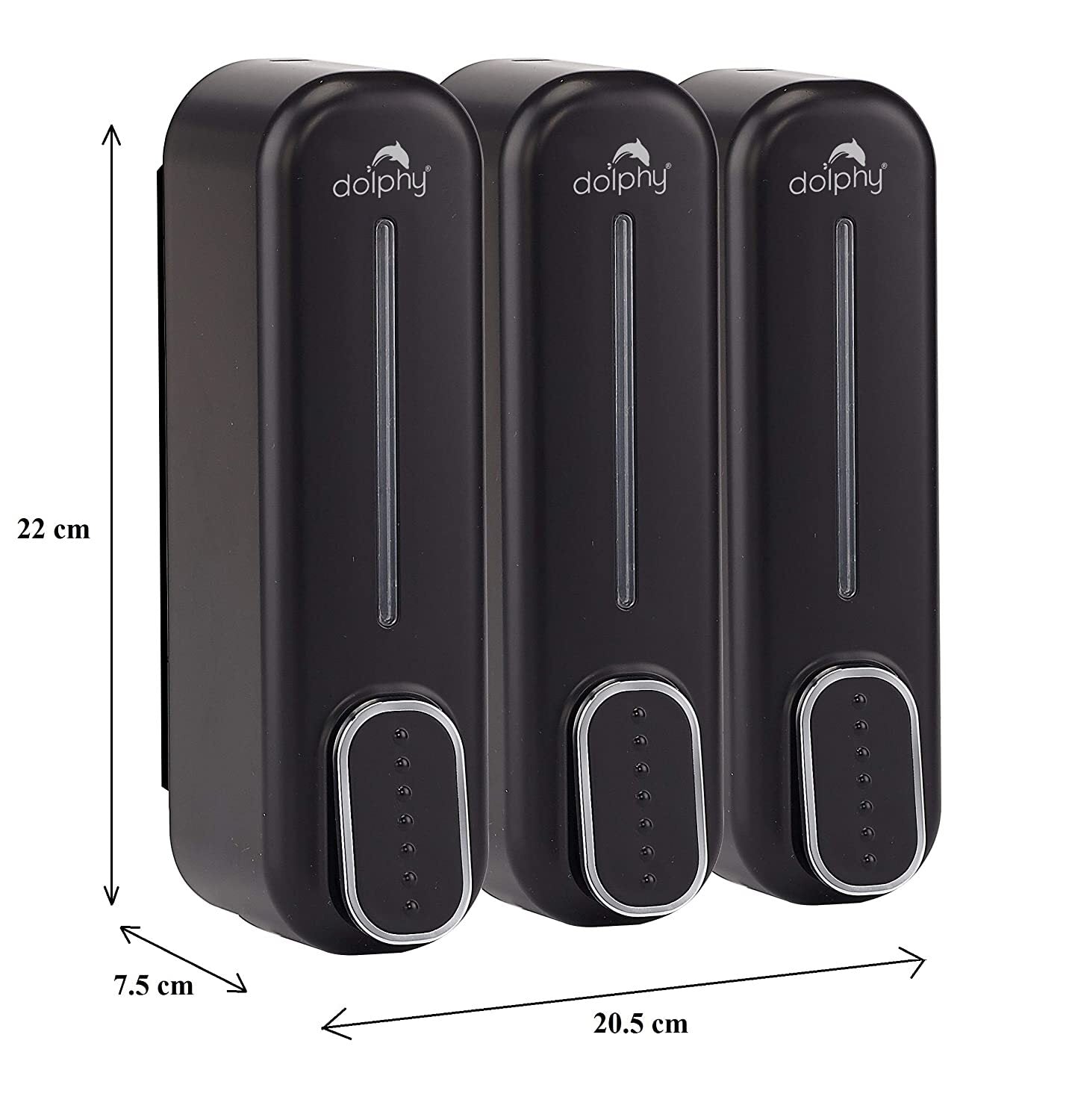 Manual Soap Dispenser 300ml (Pack of 3) - Black