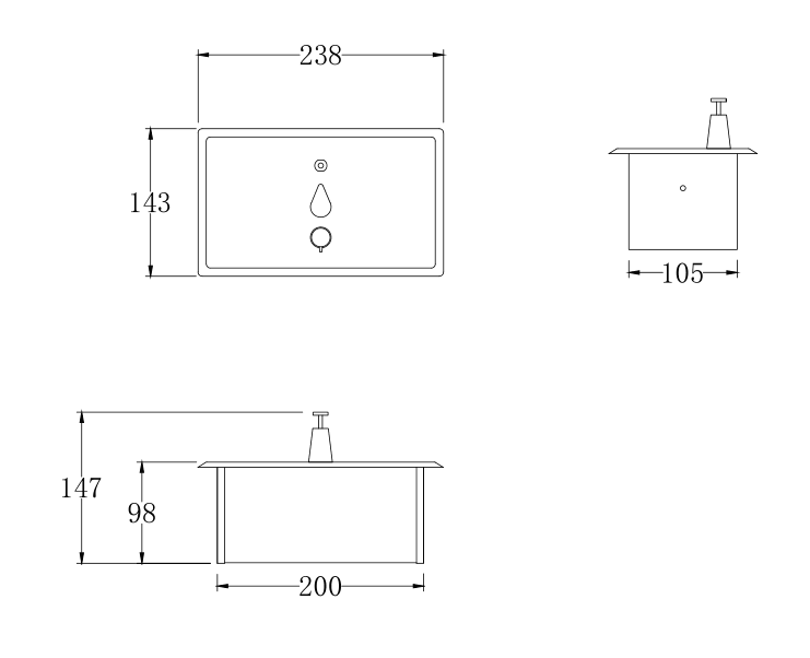 Recessed Mounted Soap Dispenser 1400 ML