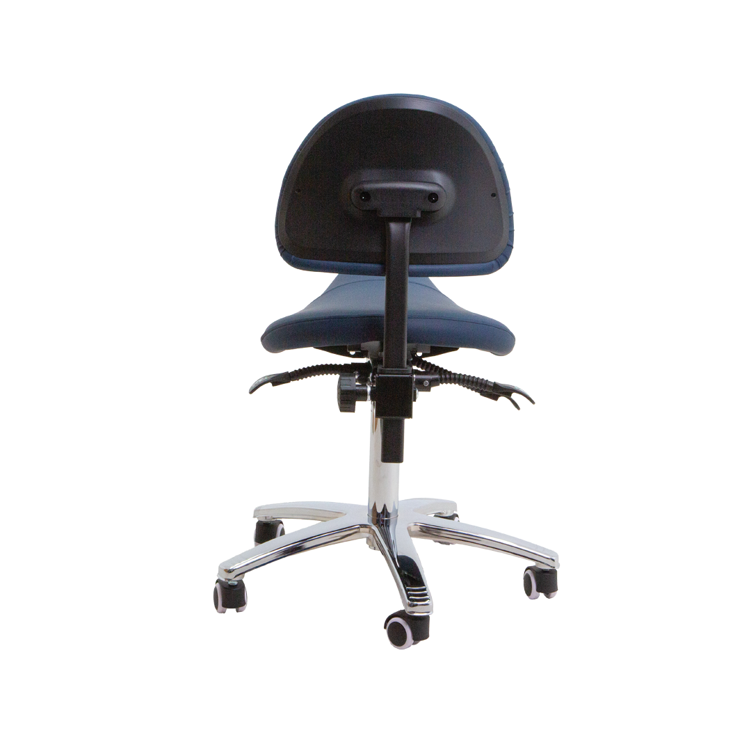 Adjustable Saddle Stool with Backrest | Ergonomic Comfort for Healthcare & Professionals