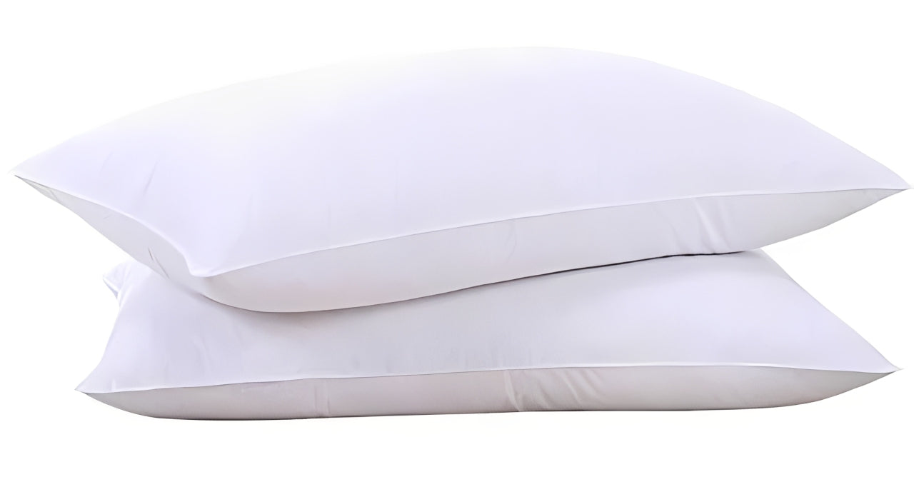 Puredown Goose Down and Feather Pillow Inserts for Sleeping, 100% Cotton Fabric Cover Bed Pillows, Set of 2, White, King Size