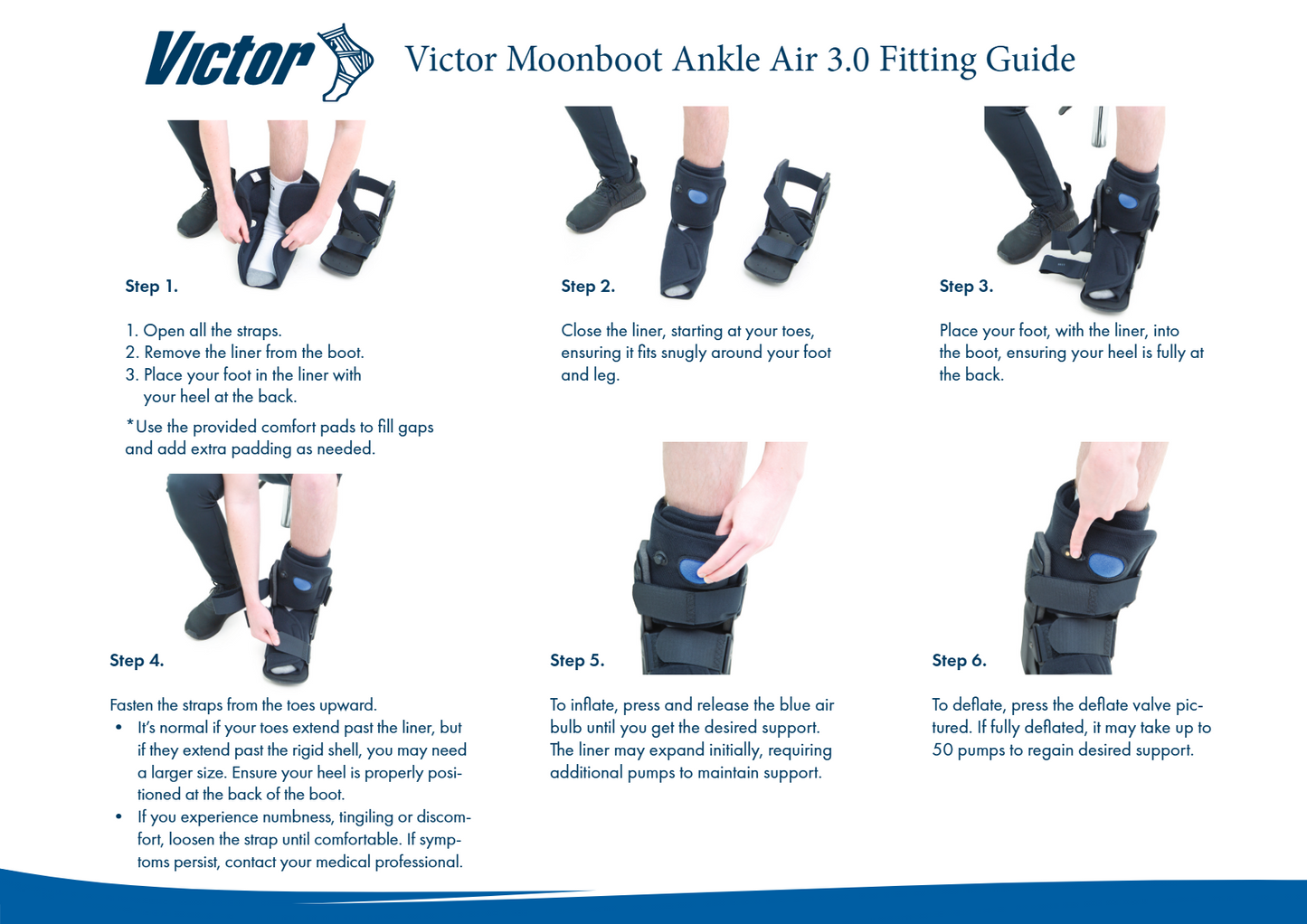Air Moon Boot Walker Short 11" Cam Walker Air Pressure
